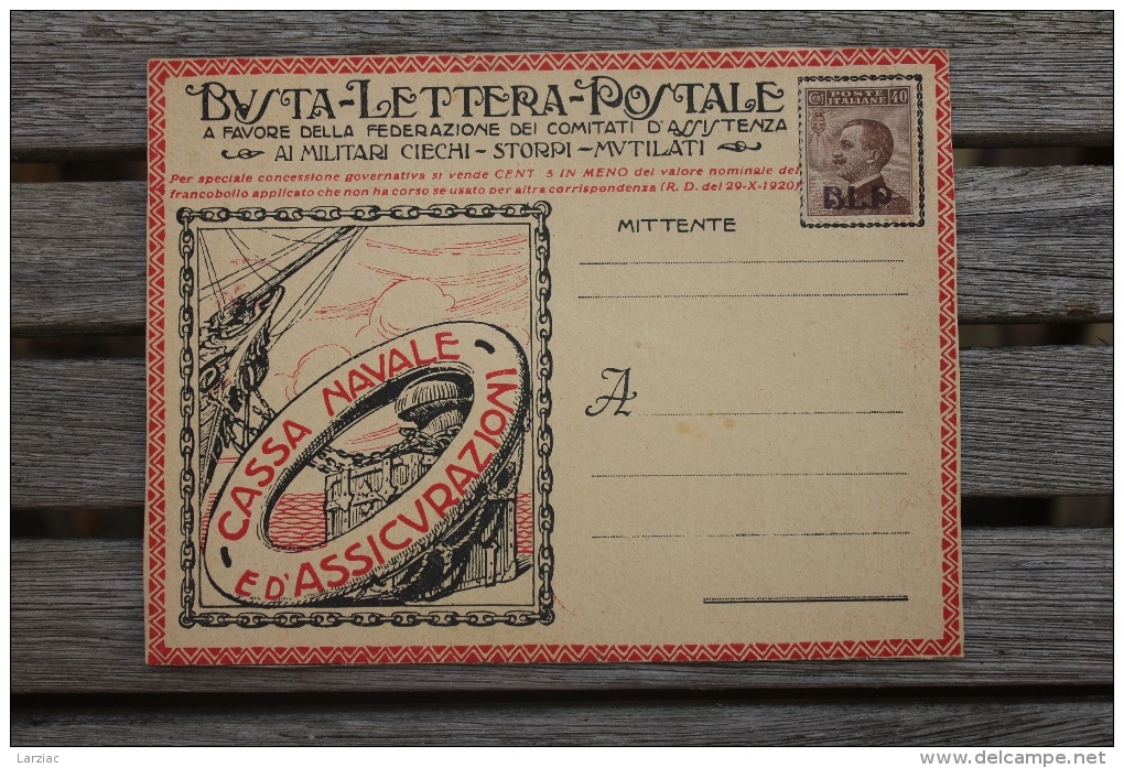 Busta Lettera Postale 40 Cent Cassa Navale E D'Assicurazioni - Storia Postale