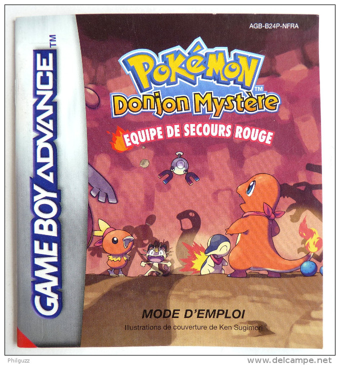 Notice Livret NINTENDO GAME BOY ADVANCE Seul - POKEMON Donjon Mystère Equipe De Secour Rouge - Littérature & Notices