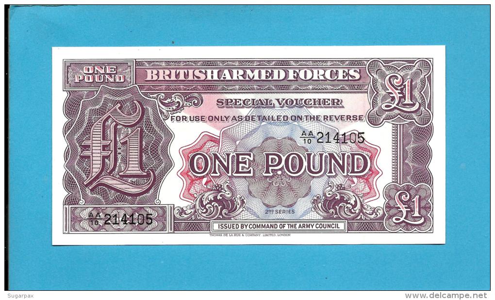 GREAT BRITAIN - 1 Pound - ND ( 1948 ) - Pick M 22.a - UNC. - METAL Security Strip - Second Series - British Armed Forces - British Armed Forces & Special Vouchers