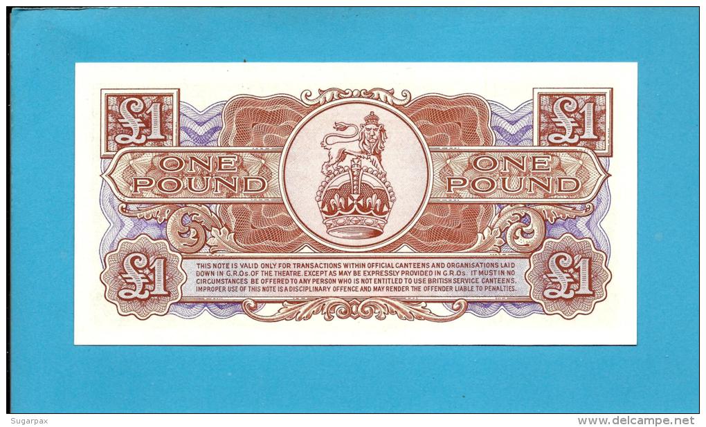 GREAT BRITAIN - 1 Pound - ND ( 1956 ) - Pick M 29 - UNC. - Canal SUEZ Crisis - Third Series - British Armed Forces - British Armed Forces & Special Vouchers