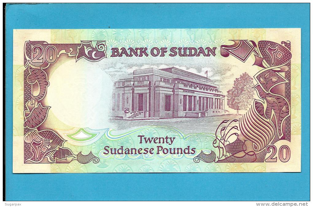 SUDAN - 20  SUDANESE POUNDS - 1991 - P 47 - UNC. - 2 Scans - Soudan