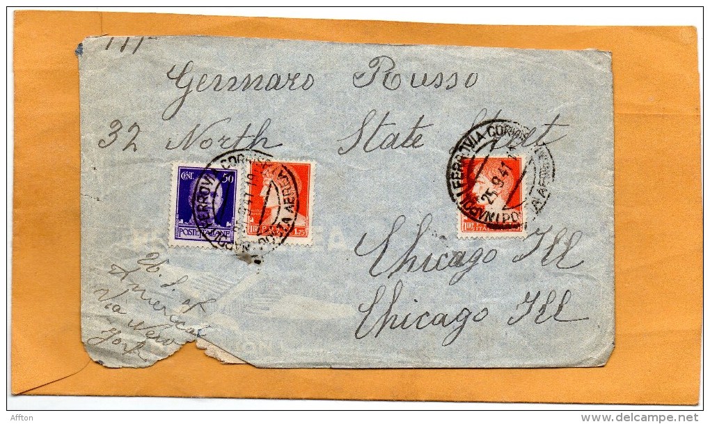 Italy 1941 Censored Cover Mailed To USA - Storia Postale