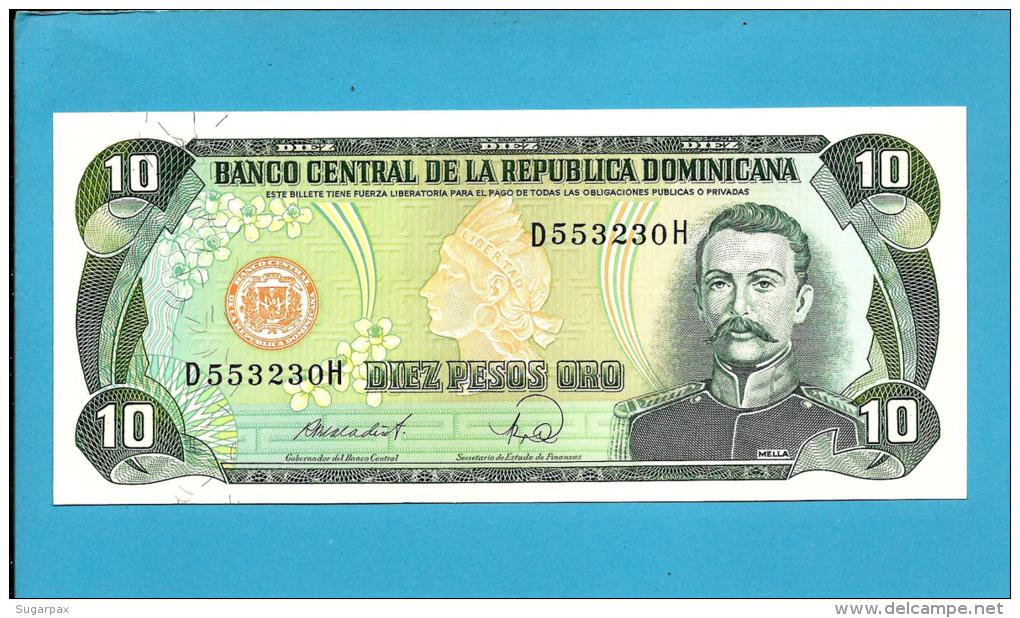 DOMINICAN REP. - 10 PESOS ORO - 1988 - Pick 119.c - UNC. - 2 Scans - República Dominicana