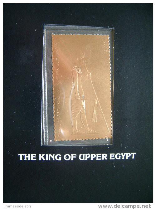 Staffa Is., UK (local) Egypt Pharaoh Tutankhamun - 23K Gold Foil - King Of Upper Egypt - Archéologie