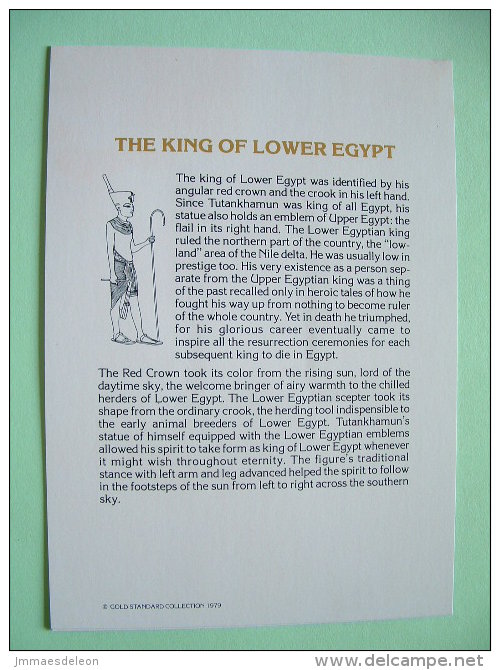 Staffa Is., UK (local) Egypt Pharaoh Tutankhamun - 23K Gold Foil - King Of Upper Egypt - Archéologie