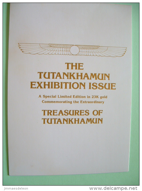 Staffa Is., UK (local) Egypt Pharaoh Tutankhamun - 23K Gold Foil - Lion Unguent Jar - Archaeology