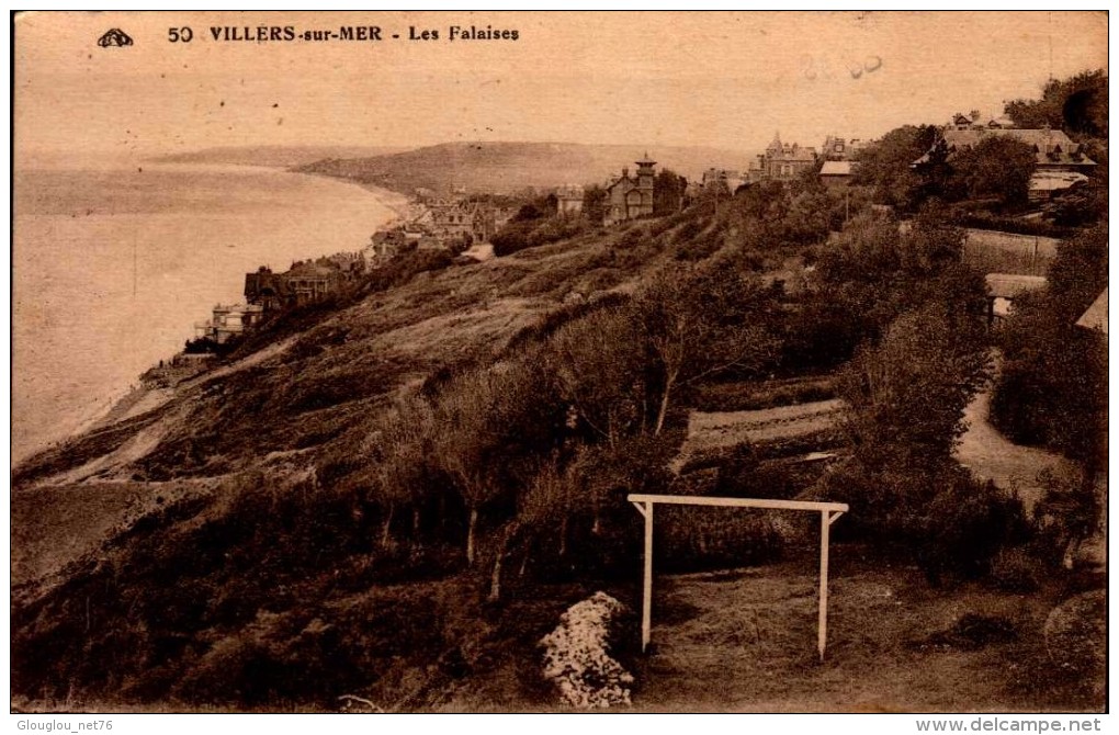 14-VILLERS Sur MER..LES FALAISES..CPA - Villers Sur Mer