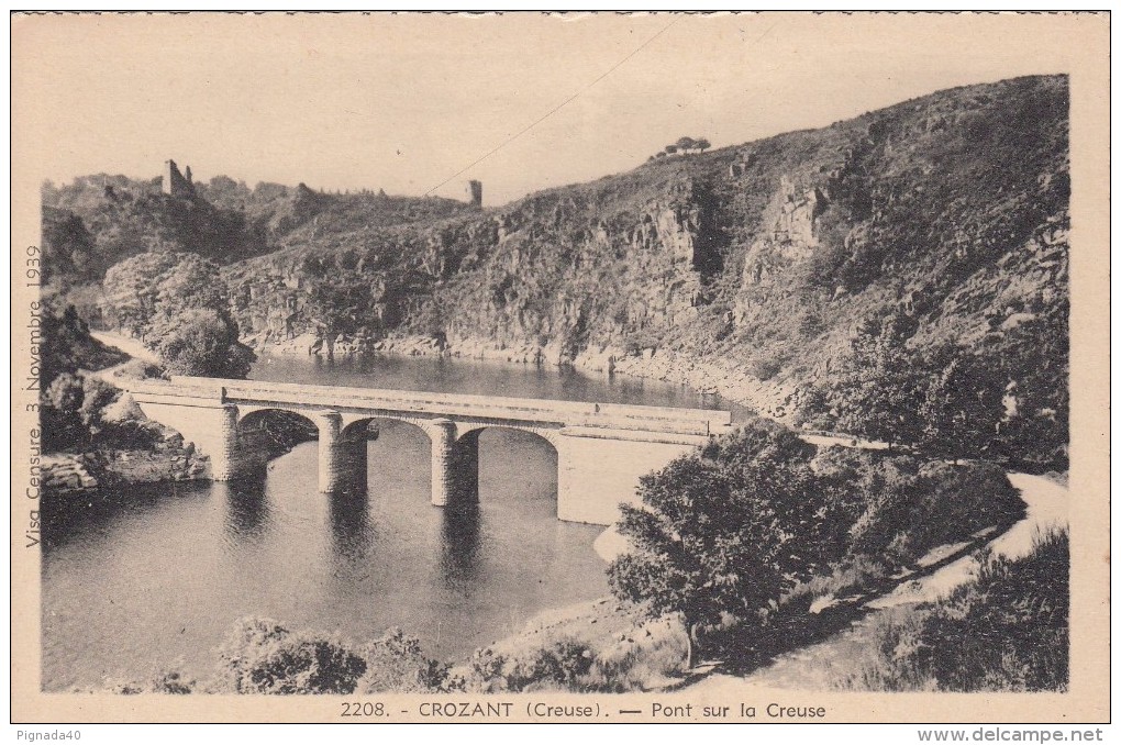 Cp , 23 , CROZANT , Pont Sur La Creuse - Crozant