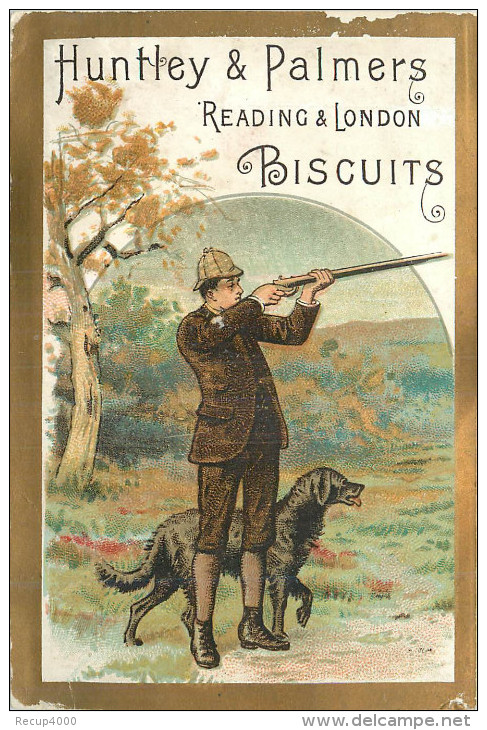 CHROMO  Biscuits HUNTLEY PALMERS La Chasse   2 Scans - Autres & Non Classés