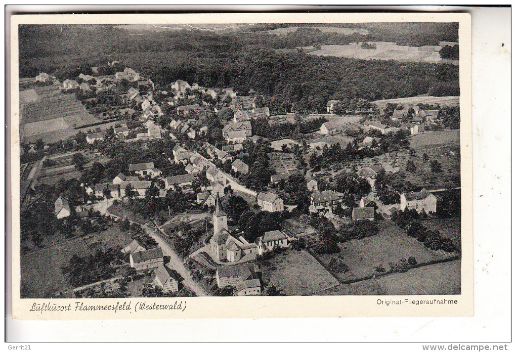 5232 FLAMMERSFELD, Luftaufnahme 1940, Landpoststempel "Rott über Altenkirchen" - Altenkirchen