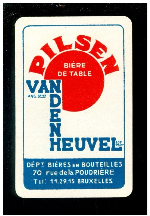 Speelkaart ( 945 ) Dos D´ Une Carte à Jouer - Bier Bière Bieren Bières Brasserie Brouwerij -  Bruxelles - Barajas De Naipe