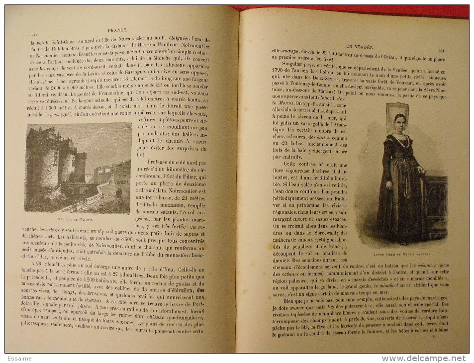 La France pittoresque. J. Gourdault. Hachette 1923. 370 gravures. 478 pages