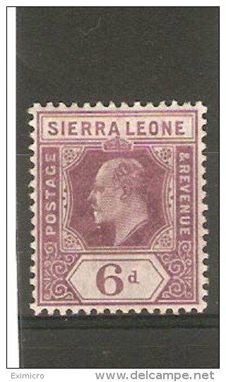 SIERRA LEONE 1904 - 1905 6d SG 94 Watermark Multiple Crown CA VERY  LIGHTLY MOUNTED MINT Cat £7.50 - Sierra Leone (...-1960)