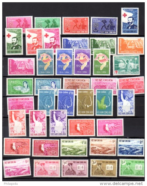 1955-1960 Petite Collection Neuve Avec Charnière, Entre  36 Et 237*, Cote 134 €, - Viêt-Nam