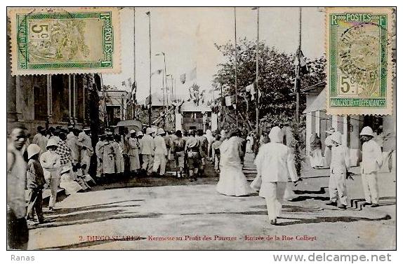 CPA Afrique Noire Ethnic Ethnologique Madagascar Circulé Kermesse - Madagaskar