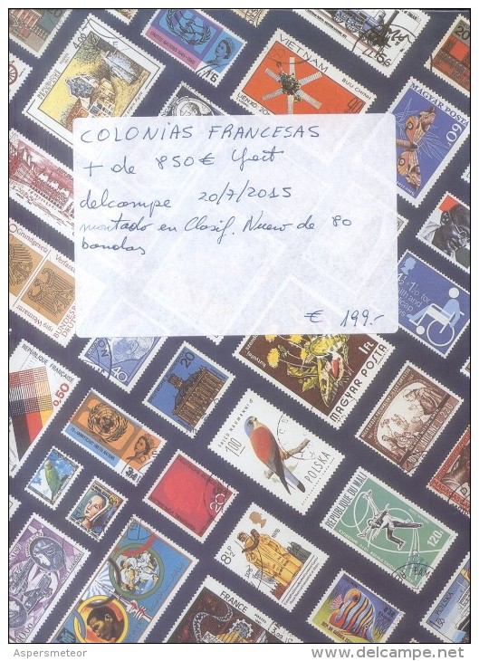 COLONIES FRANCAISES PETITE COLLECTION PLUS DE 1.000 EUROS A Cotation YVERT IS INDOCHINE  GUADELOUPE NOUVELLE CALEDONIE - Collections