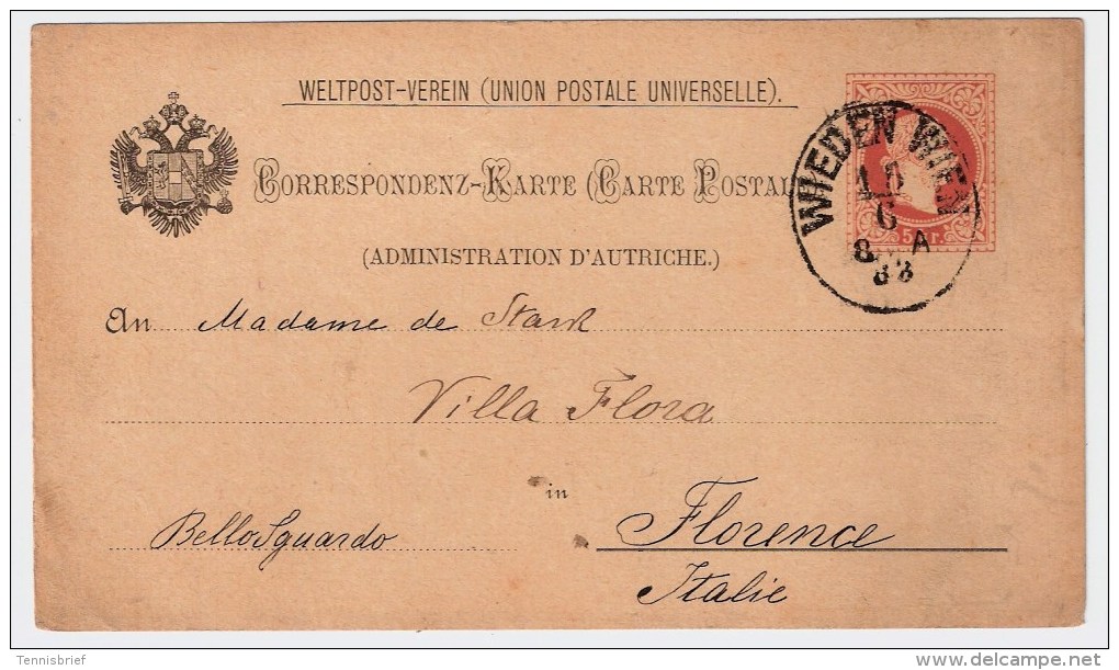 Österreich,Ausg. 1867 ,  5 Kr. Ausland GSK , 1883 ,  #2748 - Postkarten