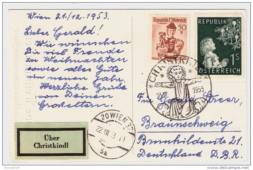 Österreich, 1953, " Christkindl ", Portogerecht! ,  #2750 - Briefe U. Dokumente