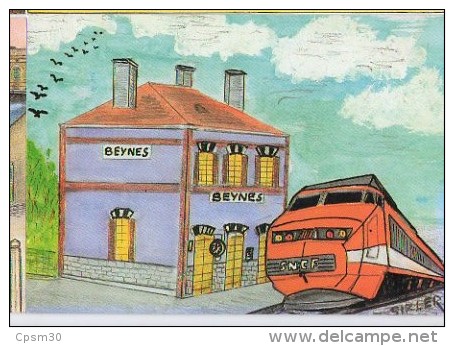 Cp Trains - 78 Seine Et Oise - Arrivée Du Train En Gare De Beynes - Cp N° 101 - Beynes