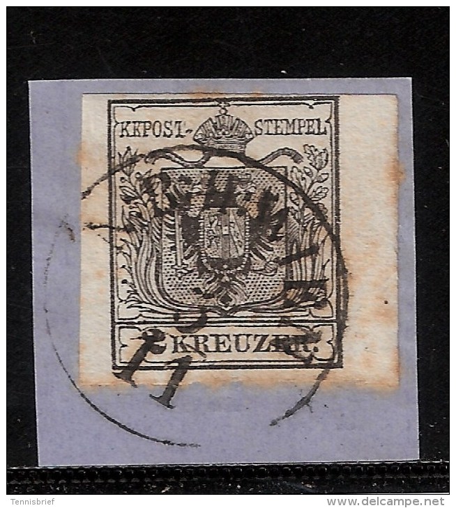 Österreich, Nr. 2, Randstück (4mm), Peprüft!,  #2751 - Oblitérés