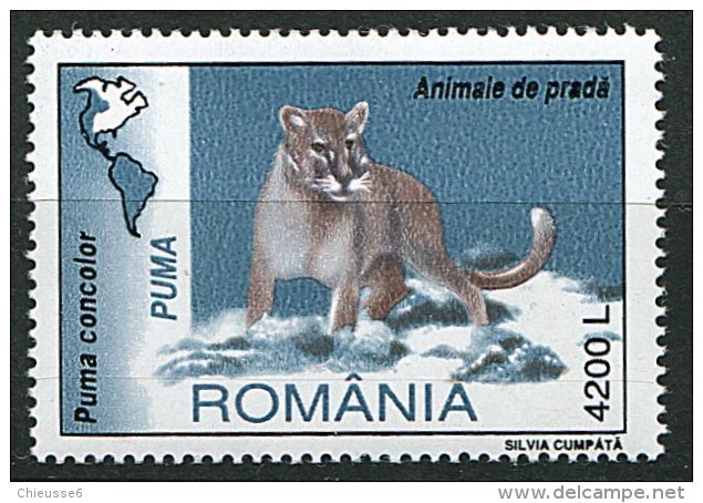 (CL 7 - P33) Roumanie **  N° 4643  (ref. Michel Au Dos) - Le Puma - - Ongebruikt