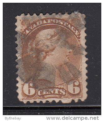 Canada Used Scott #39b 6c Small Queen Issue Perf 11.5 X 12 - Oblitérés