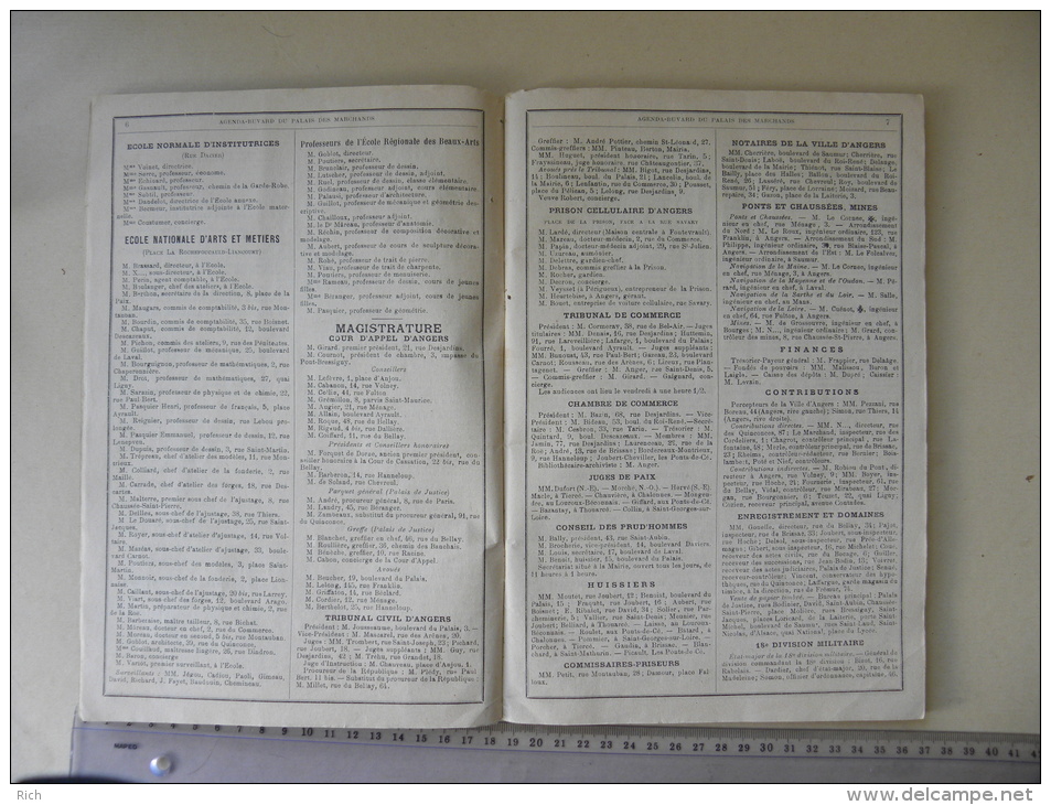 (49) Maine Et Loire AGENDA Buvard Illustré Du Palais Des Marchands 1909 - 154 Pages - Big : 1901-20