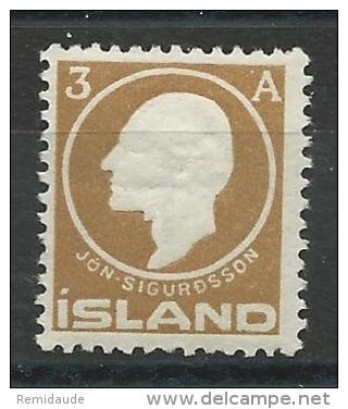ISLANDE - 1911 - Yvert N° 63 * MLH - VARIETE FILIGRANE INVERSE (COURONNE VERS LE BAS) - Neufs