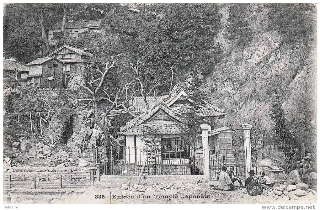 Entree D'un Temple Japonais, Klebestellen Auf Rückseite - Sonstige & Ohne Zuordnung