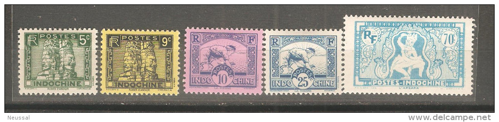 Sellos Nº 214/18  Indochina - Unused Stamps