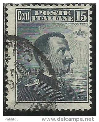 PECHINO 1917 SOPRASTAMPATO D'ITALIA ITALY OVERPRINTED CENTS 6 C SU 15 CENT. USATO USED OBLITERE' - Pekin