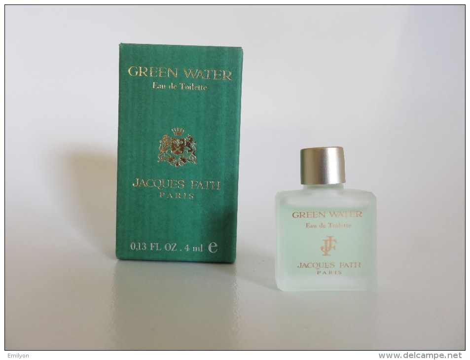 Green Water - Jacques Fath - Eau De Toilette - 4 ML - Miniaturen Flesjes Heer (met Doos)