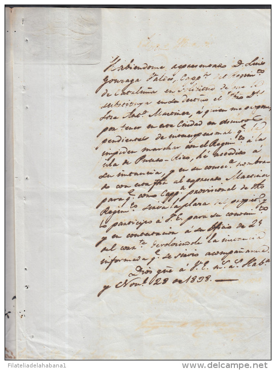 *BE412 CUBA  SPAIN ESPAÑA CAPTAIN GENERAL 1819. JOAQUIN EZPELETA SIGNED DOC - Other & Unclassified