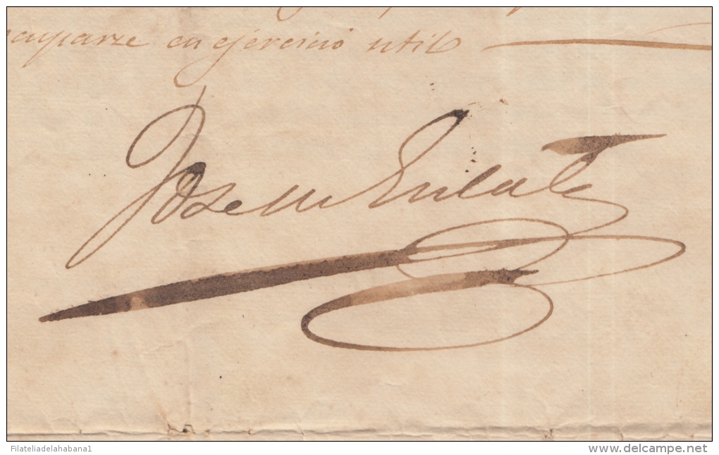 *BE417 CUBA SPAIN ESPAÑA CAPTAIN GENERAL 1854. JOSE GUTIERREZ CONCHA SIGNED DOC - Other & Unclassified