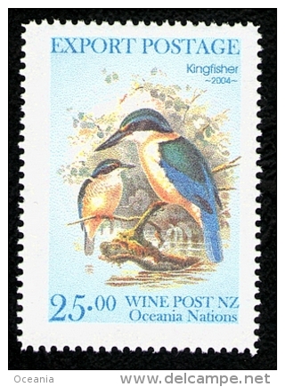 New Zealand Wine Post Kingfisher Endemic Bird Of New Zealand. - Other & Unclassified