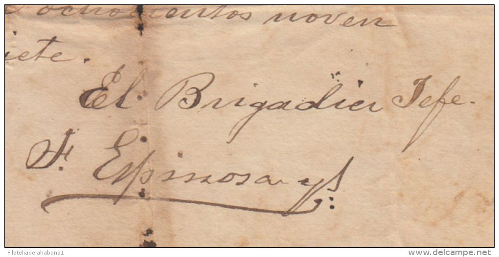 *BE437 CUBA INDEPENDENCE WAR GENERAL DE BRIGADA FERNANDO ESPINOSA SIGNED 1898 - Other & Unclassified