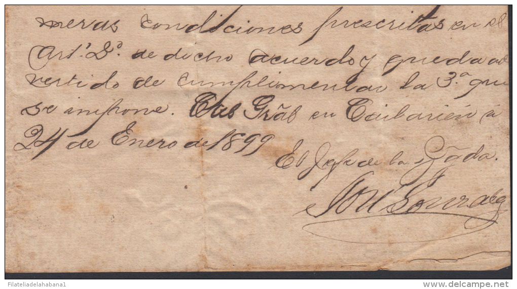 *BE457 CUBA INDEPENDENCE WAR GENERAL DE DIVISION JOSE GONZALEZ PLANAS 1899 - Other & Unclassified