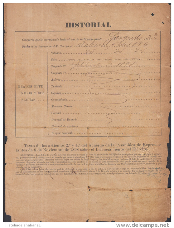 *BE462 CUBA INDEPENDENCE WAR GENERAL DE BRIGADA HIGINIO ESQUERRA 1899 - Other & Unclassified