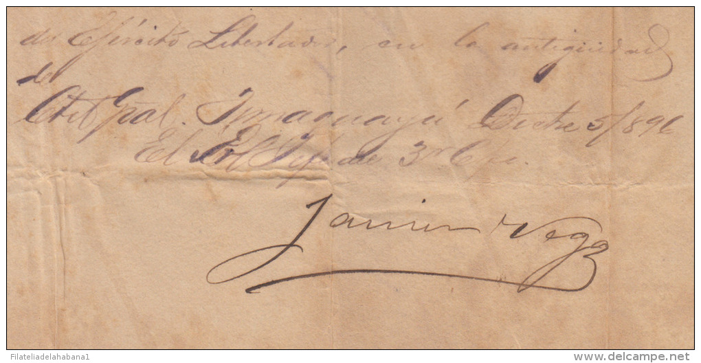 *BE466 CUBA INDEPENDENCE WAR MAYOR GENERAL JAVIER DE LA VEGA 1896 - Other & Unclassified