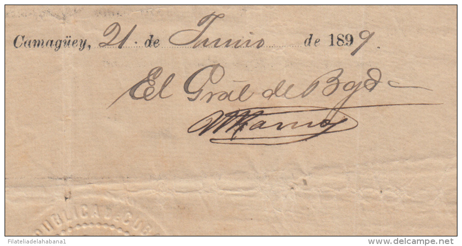 *BE470 CUBA INDEPENDENCE WAR GERNAL DE BRIGADA MAXIMILANO RIOS GONZALEZ 1899 - Other & Unclassified