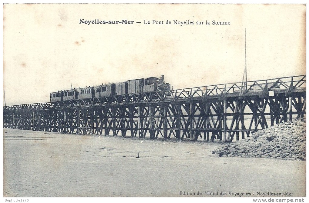 PICARDIE - 80 - SOMME - NOYELLES SUR MER -Le Pont Sur La Somme Et Le Train - Noyelles-sur-Mer