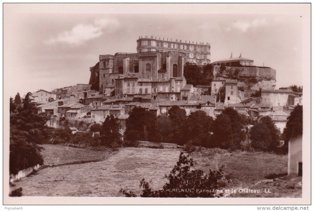 Cp , 26 , GRIGNAN , Panorama Et Le Château - Grignan