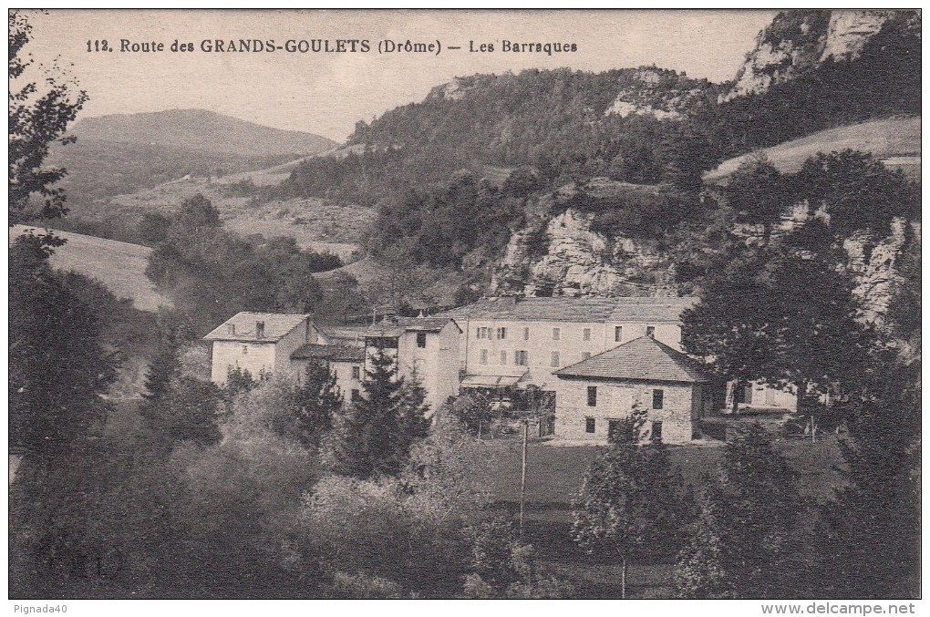 Cp , 26 , Route Des GRANDS-GOULETS , Les Baraques - Les Grands Goulets