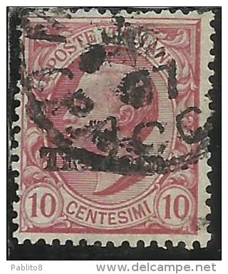 TIENTSIN TIENSTIN 1917 - 1918 SOPRASTAMPATO D'ITALIA ITALY OVERPRINTED CENT. 10 C USATO USED OBLITERE' - Tientsin