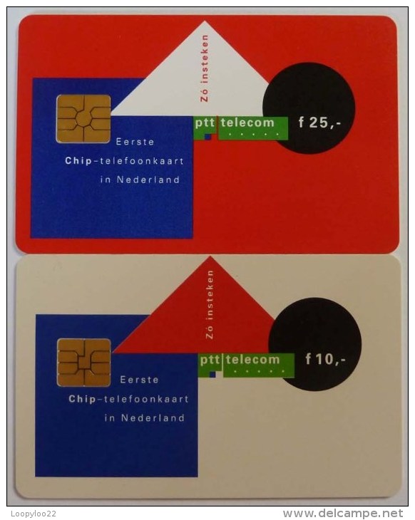 NETHERLANDS - 1st Issue Chip Set Of2 - PTT Telecom - Mint - Privé