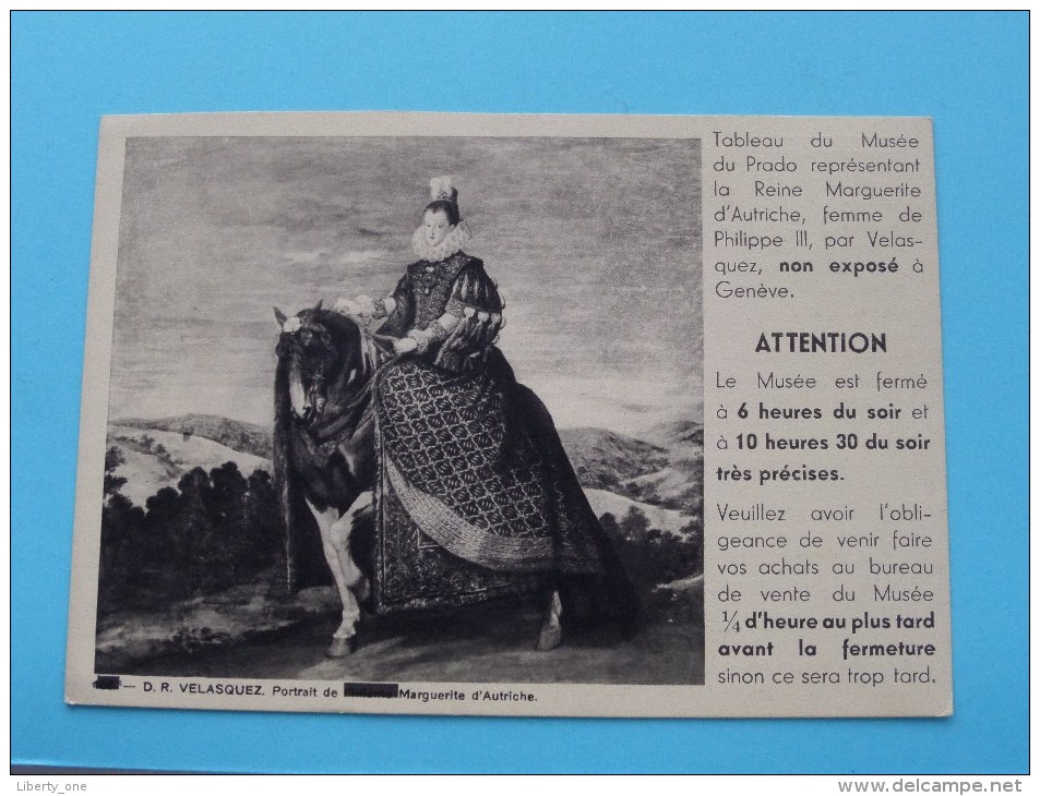 D R Velasquez Portrait Marguerite D'Autriche / Librairie NAVILLE Genève N° 208 ( ART )  ( Zie Foto´s Voor Details ) !! - Genève