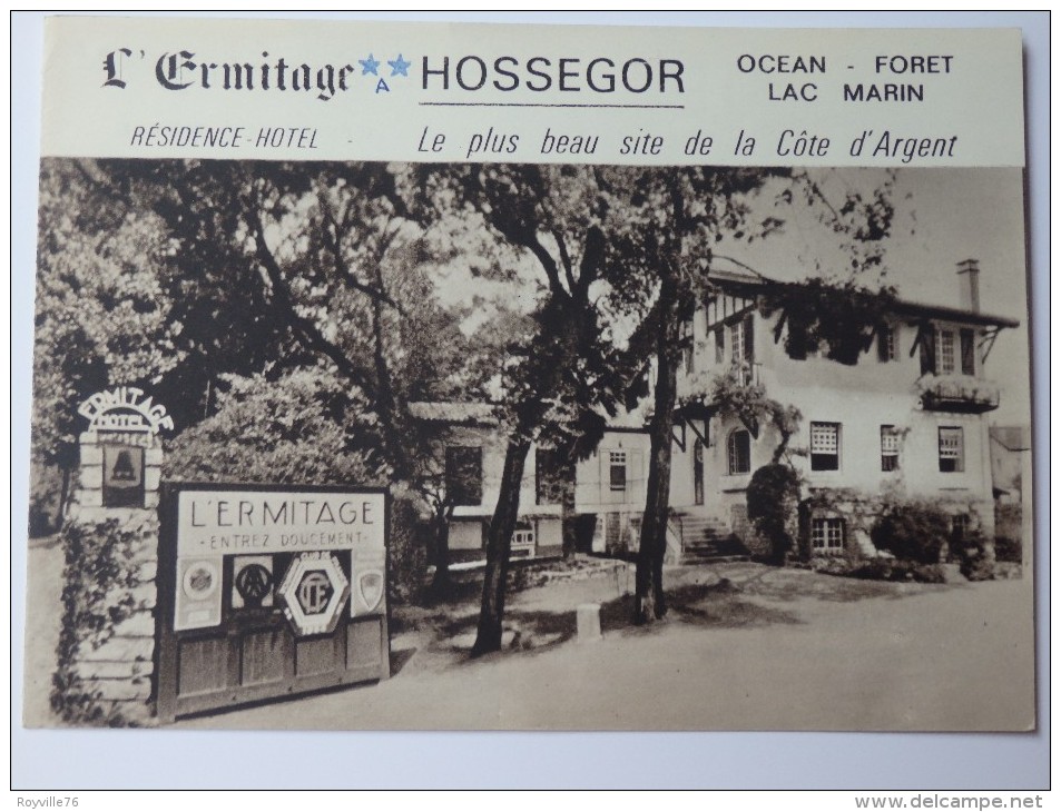Publicité Sur L'hôtel L'ermitage HOSSEGOR Dans Le Département Des Landes (40). - Other & Unclassified
