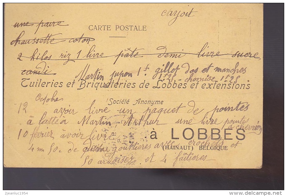 LOBBES  TUILERIES BRIQUETERIES / MARTIN ARTHUR 1914 - Lobbes