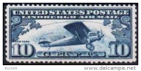 ETATS-UNIS USA Poste Aérienne Air Mail  10 * MLH Le Spirit Of Saint Louis De Charles Lindbergh (bord De Feuille) - 1b. 1918-1940 Unused