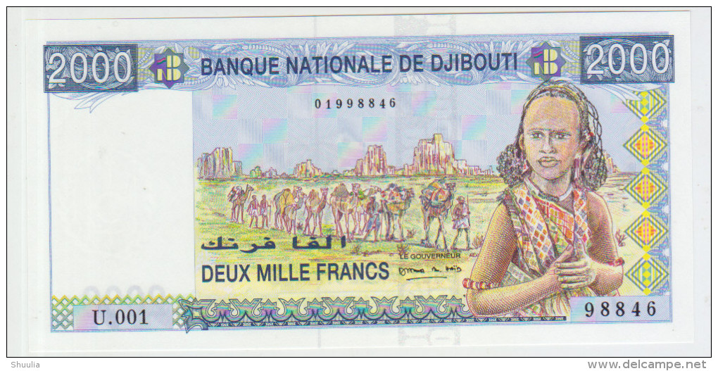 Djbouti 2000 Francs (1997) Pick 40 UNC - Djibouti